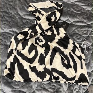 Rachel Zoe Cropped Satin Halter